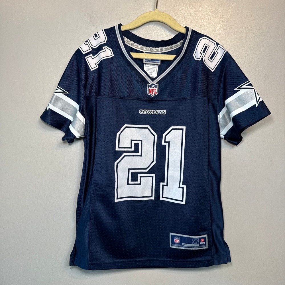 NFL Pro Line Dallas Cowboys Ezekiel Elliott 21 Youth Jersey Navy Size Small